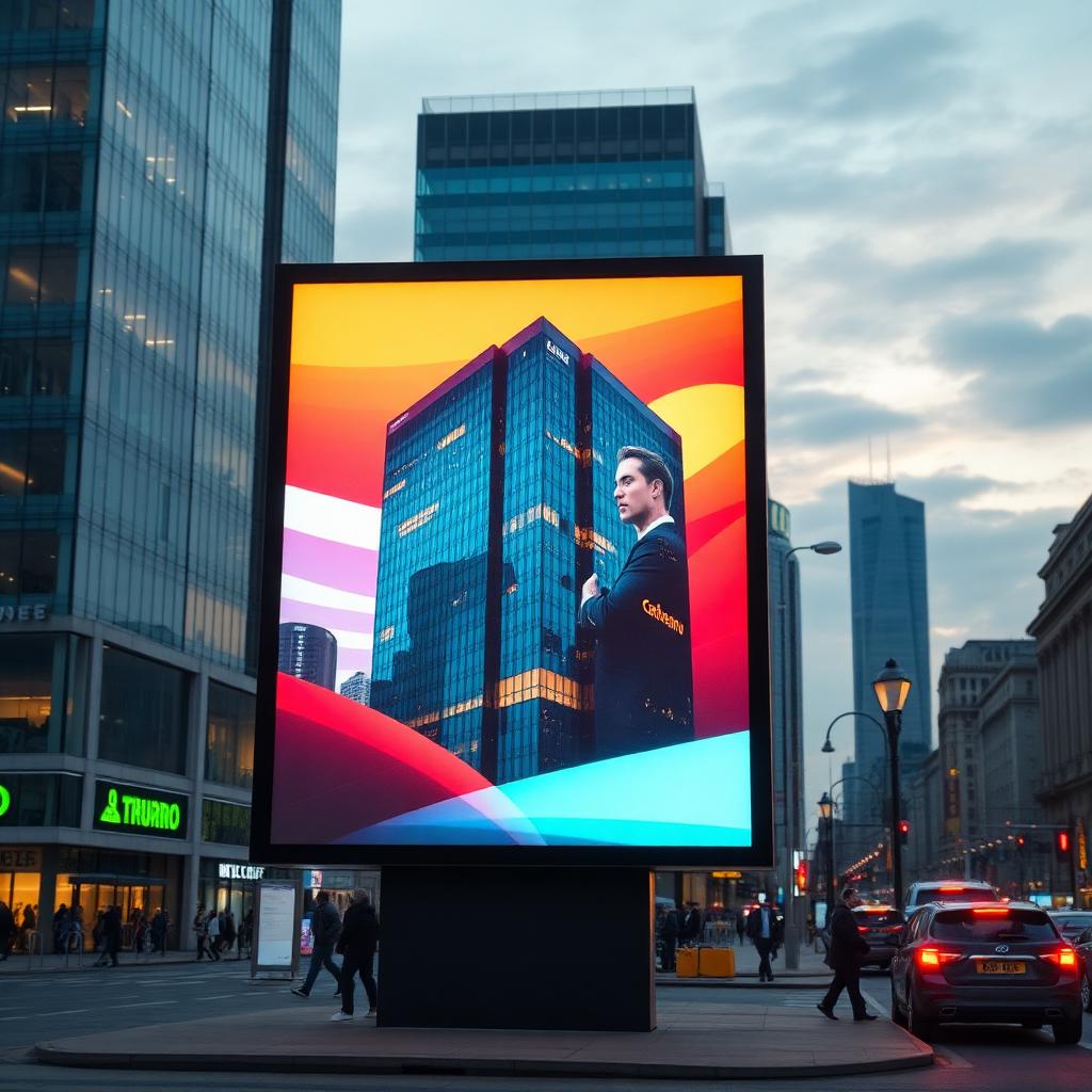 LED poster na námestí